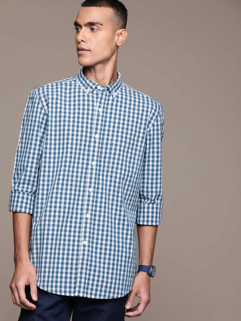 Buy Macy s Club Room Pure Cotton Checked Casual Shirt Shirts for Men 22565828 Myntra