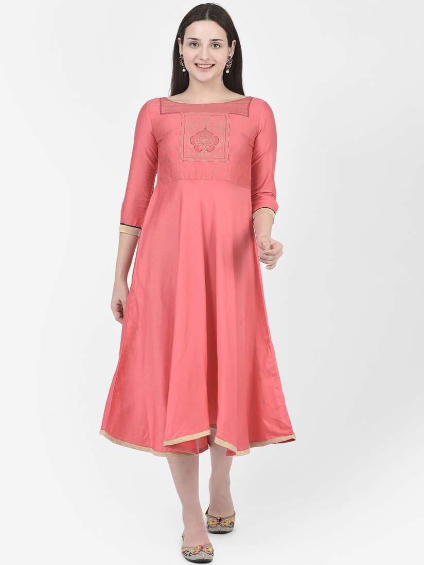 Buy Span Ethnic Motifs Printed Cotton A Line Ethnic Dress Ethnic Dresses for Women 22566476 Myntra