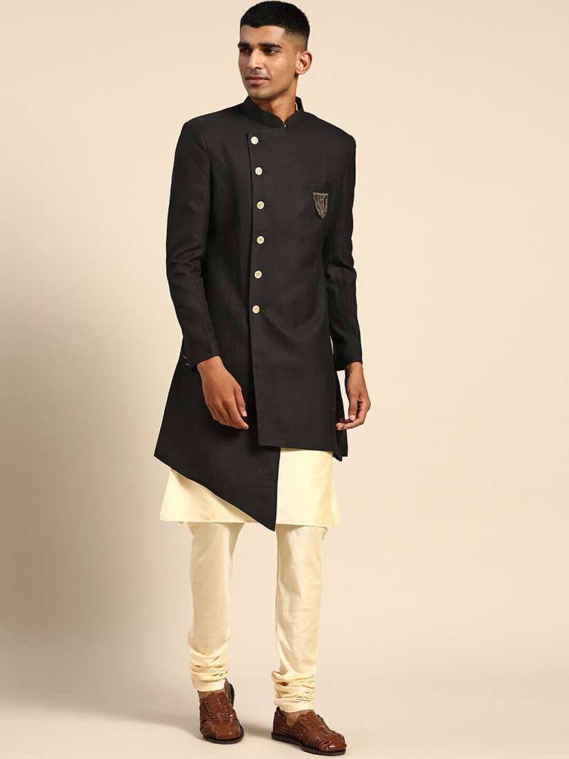 Buy KISAH Men Cotton Indowestern Sherwani Set Sherwani for Men 22568186 Myntra