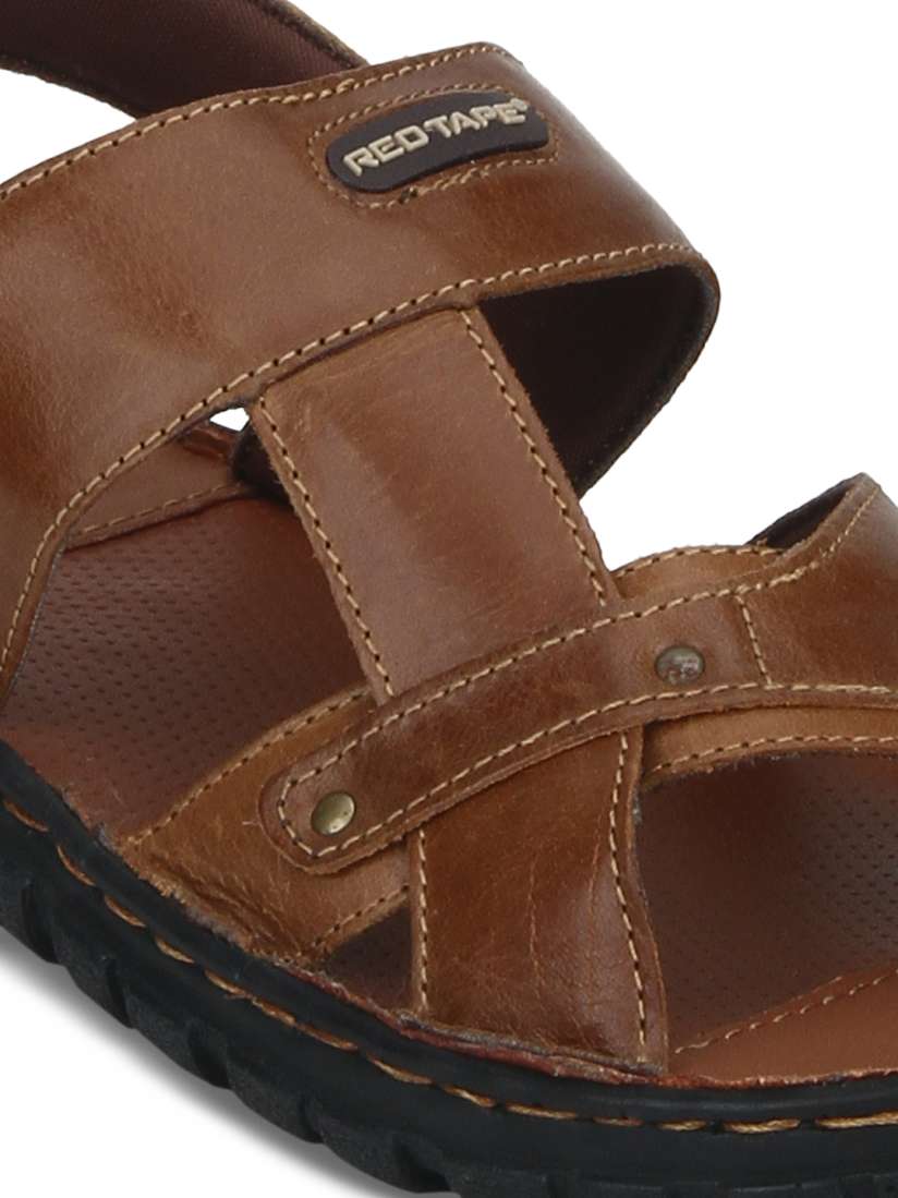 Buy Red Tape Men Tan Brown Leather Sandals Sandals for Men 2257199 Myntra