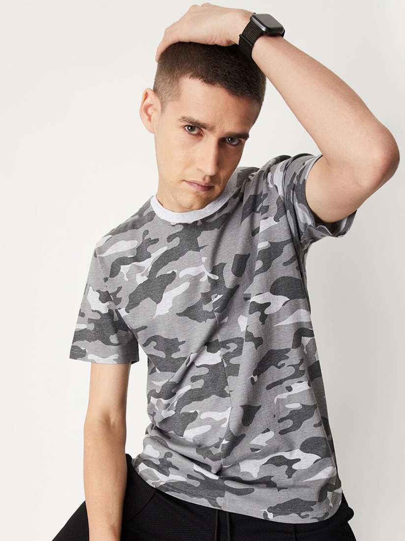 Buy max Camouflage Printed Pure Cotton T shirt Tshirts for Men 22583830 Myntra