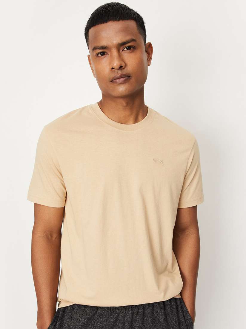 Buy max Men Round Neck Short Sleeves Lounge T Shirts Lounge Tshirts for Men 22585340 Myntra