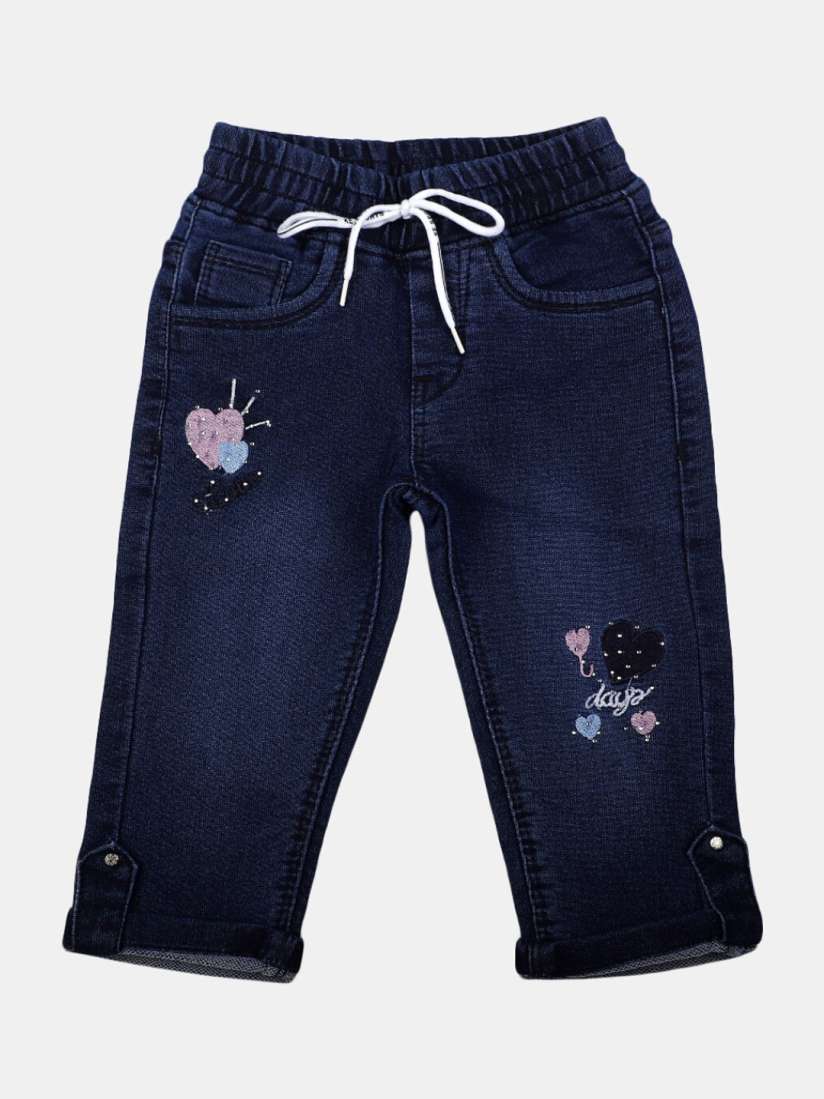 Buy V Mart Girls Knee Length Mid Rise Denim Shorts Shorts for Girls 22586332 Myntra