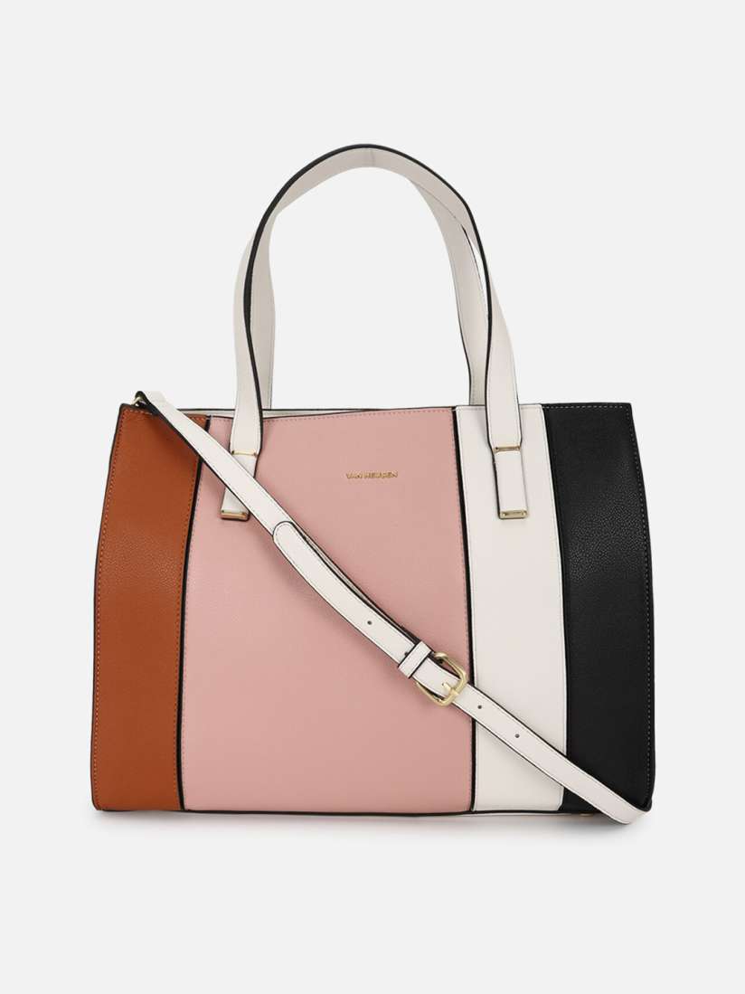 Buy Van Heusen Woman Colourblocked Structured Satchel Bag Handbags for Women 22594892 Myntra