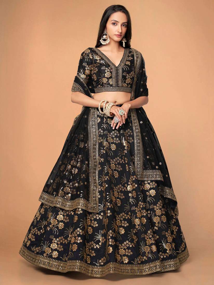 Buy FABPIXEL Embroidered Semi Stitched Lehenga Unstitched Blouse With Dupatta Lehenga Choli for Women 22606834 Myntra