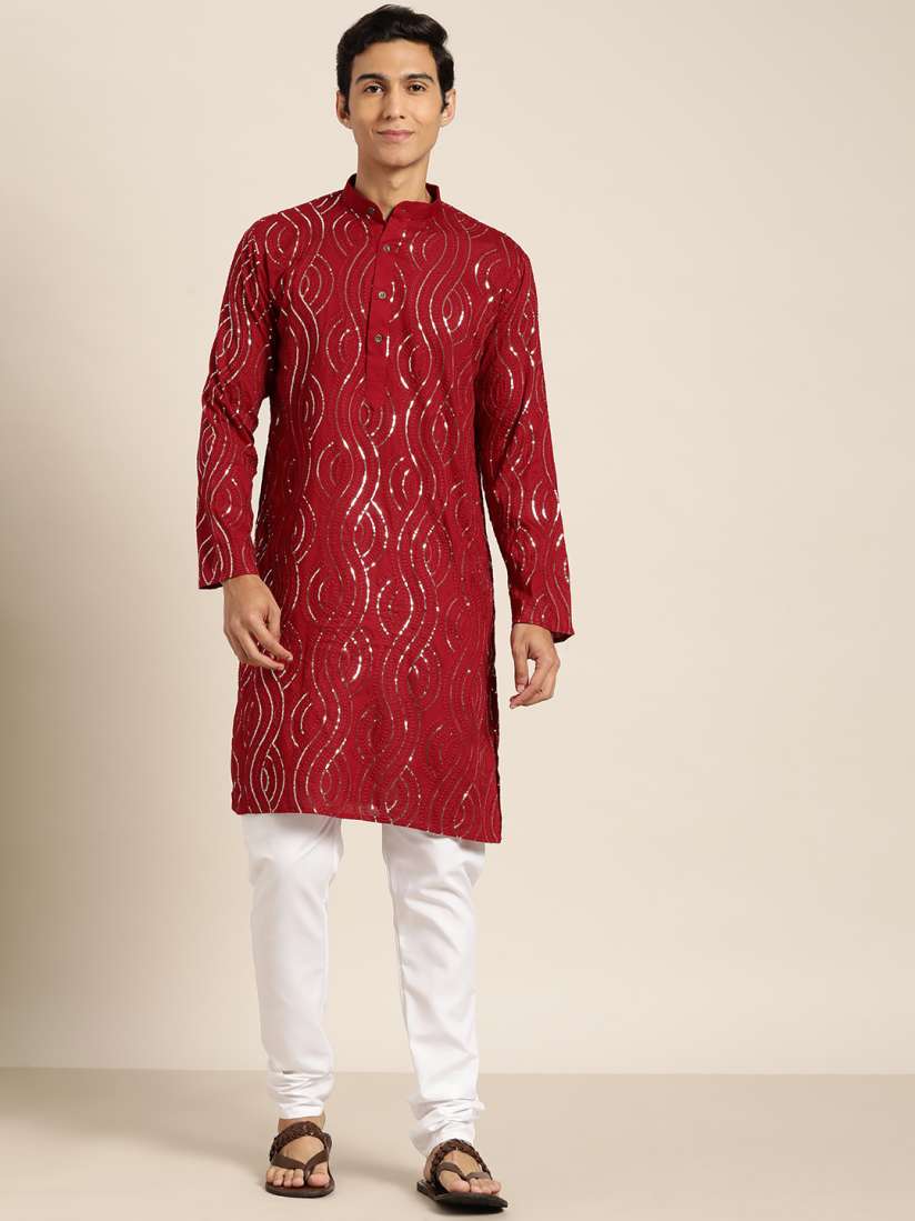 Buy SOJANYA Regular Kurta with Churidar Kurta Sets for Men 22607504 Myntra