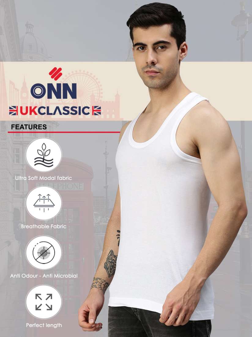 Buy ONN Men Pack Of 3 Anti odour Anti Microbial Innerwear Basic Vests Innerwear Vests for Men 22608178 Myntra