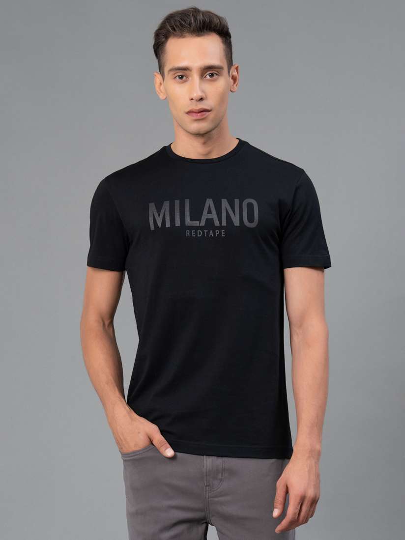 Buy Red Tape Typography Printed Knitted Pure Cotton T Shirt Tshirts for Men 22610418 Myntra