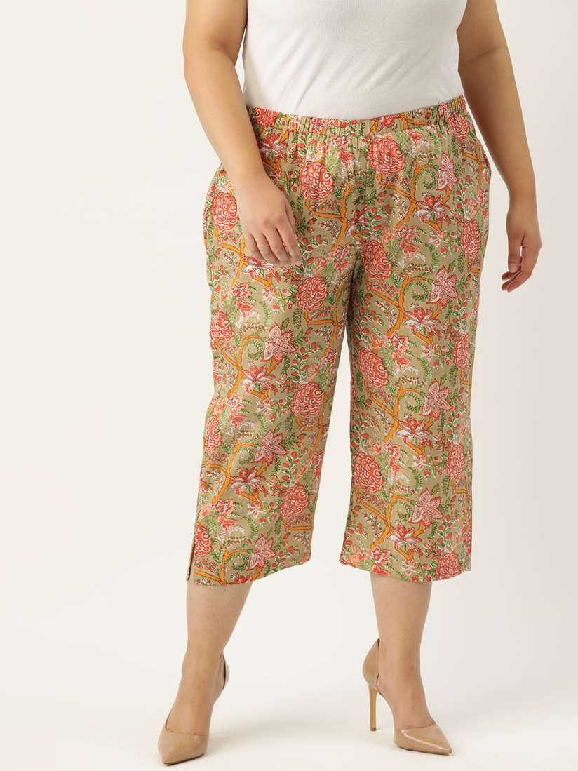 Buy theRebelinme Women Plus Size Printed Cotton Capris Capris for Women 22611486 Myntra