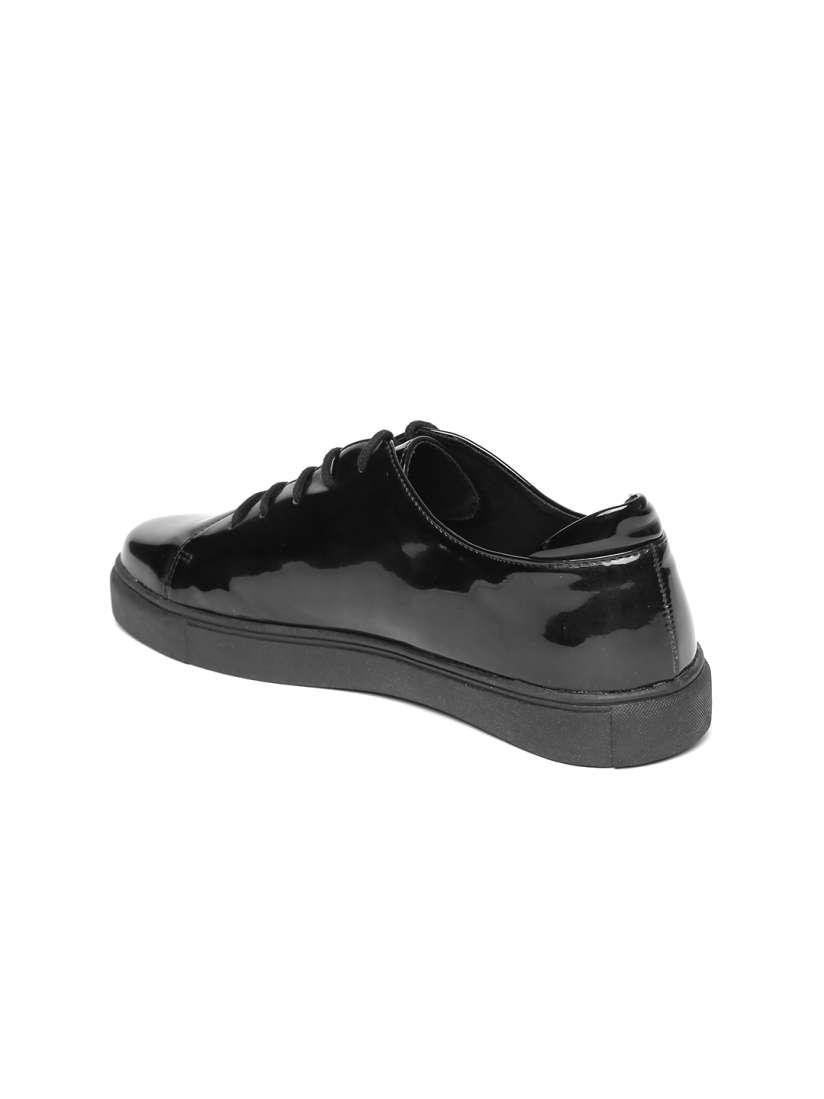 Buy FOREVER 21 Women Black Glossy Sneakers Casual Shoes for Women 2261156 Myntra