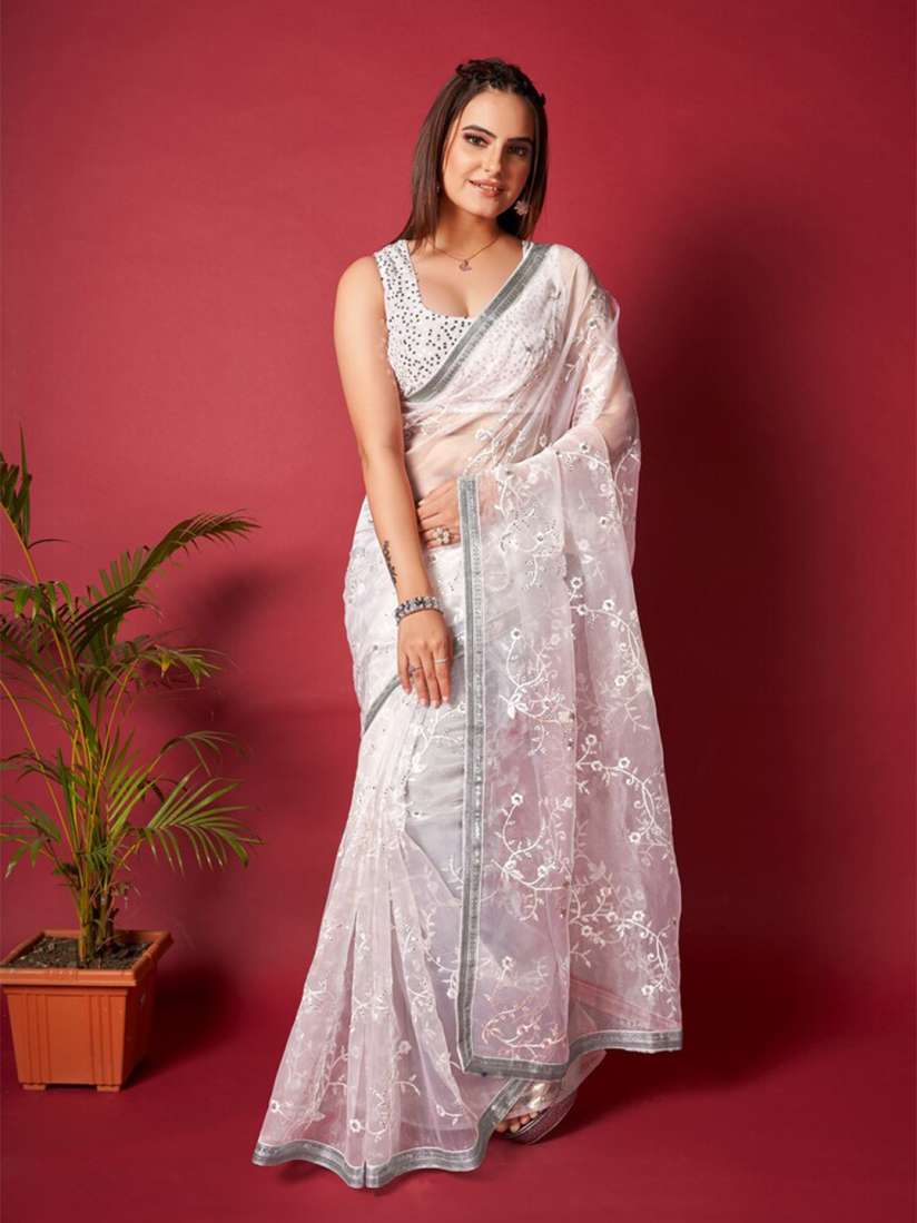 Organza saree myntra best sale