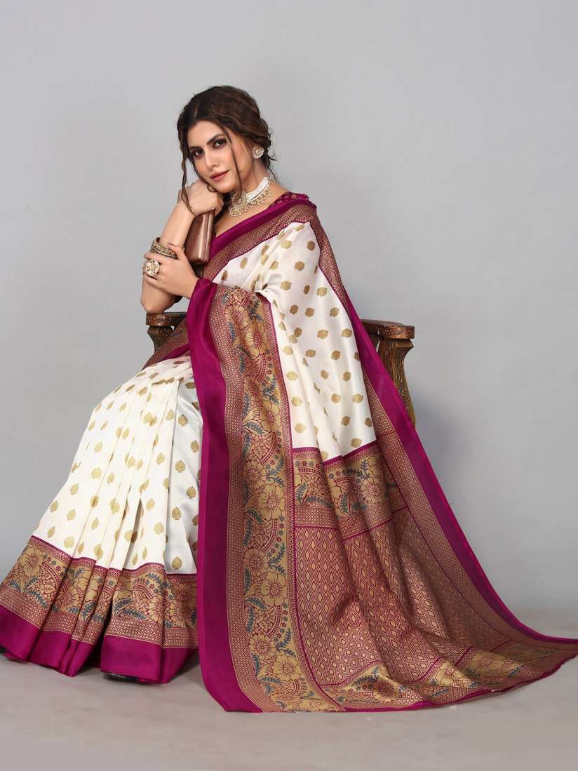 Buy KALINI Ethnic Motifs Printed Mysore Silk Saree Sarees for Women 22614186 Myntra