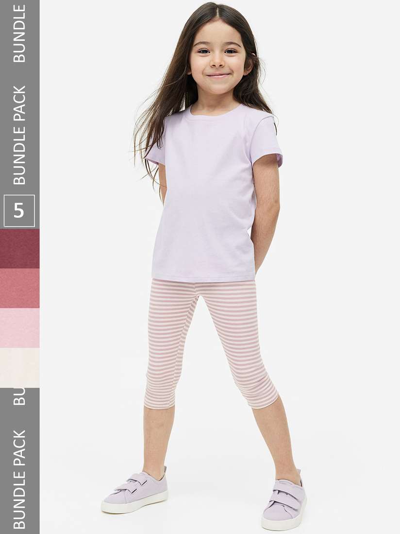 Cotton Leggings Next Girls Cropped Leggings Buy H&M 5-Pack Cotton - Main Image