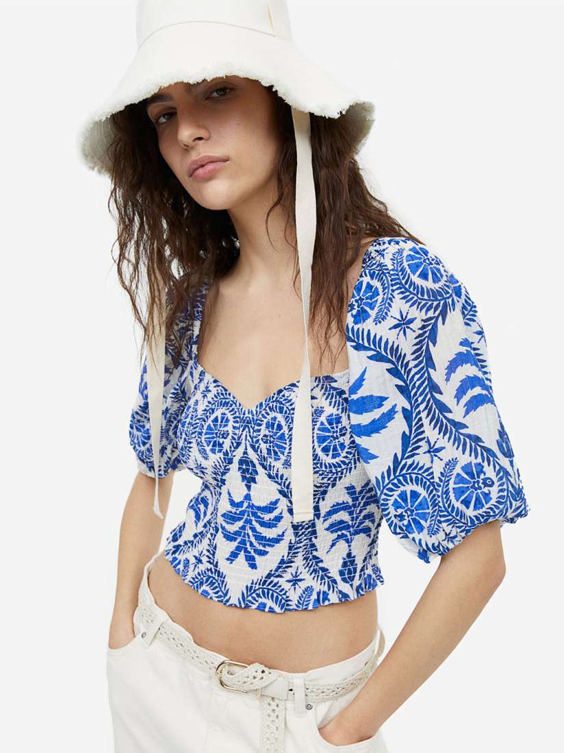 h&m top with smocking