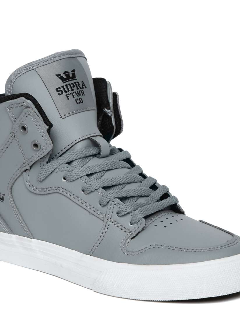 Buy Supra Kids Grey Vaider High Top Skate Shoes Casual Shoes for Unisex 2261871 Myntra