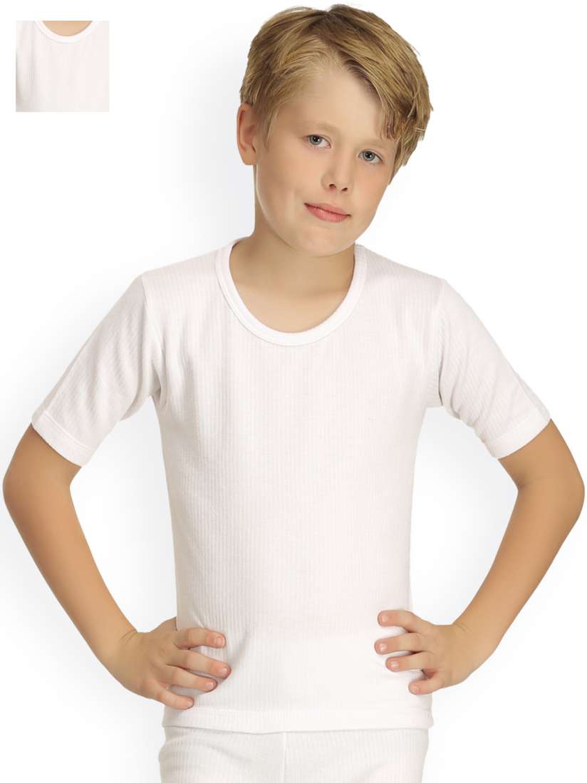 Buy Kanvin Boys Pack of 2 White Short Sleeves Thermal T shirt Thermal Tops for Boys 2262054 Myntra