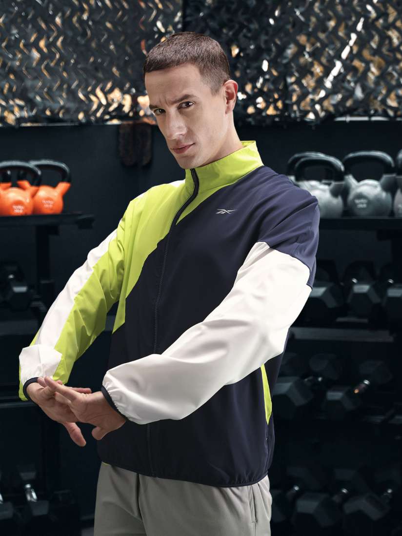 Buy Reebok Men Running Woven Wind Colourblocked Sporty Jacket Jackets for Men 22625034 Myntra