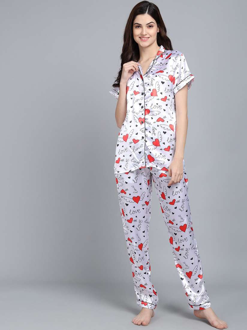 Satin night suit myntra outlet