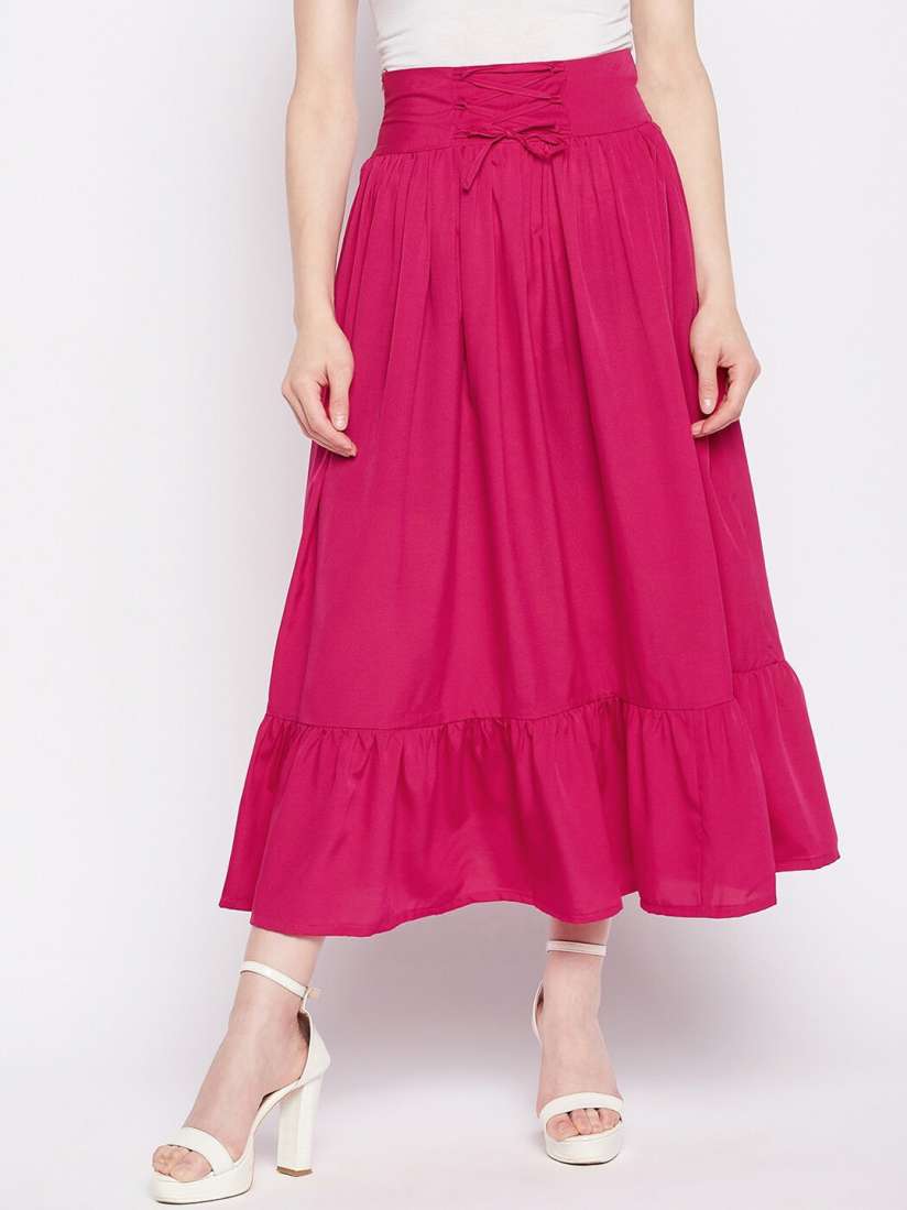 Flared skirts online myntra clearance