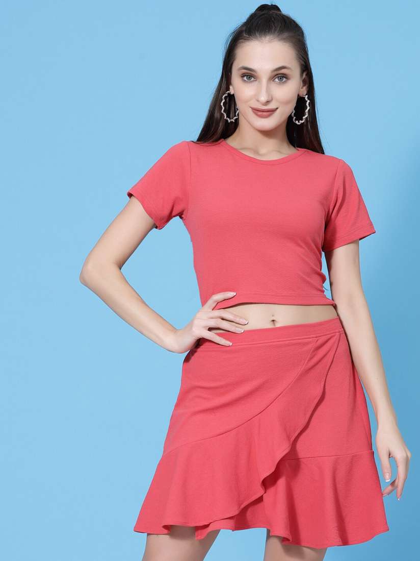 Buy Oomph Wrap Flared Mini Slip On Skirt Skirts for Women 22630980 Myntra