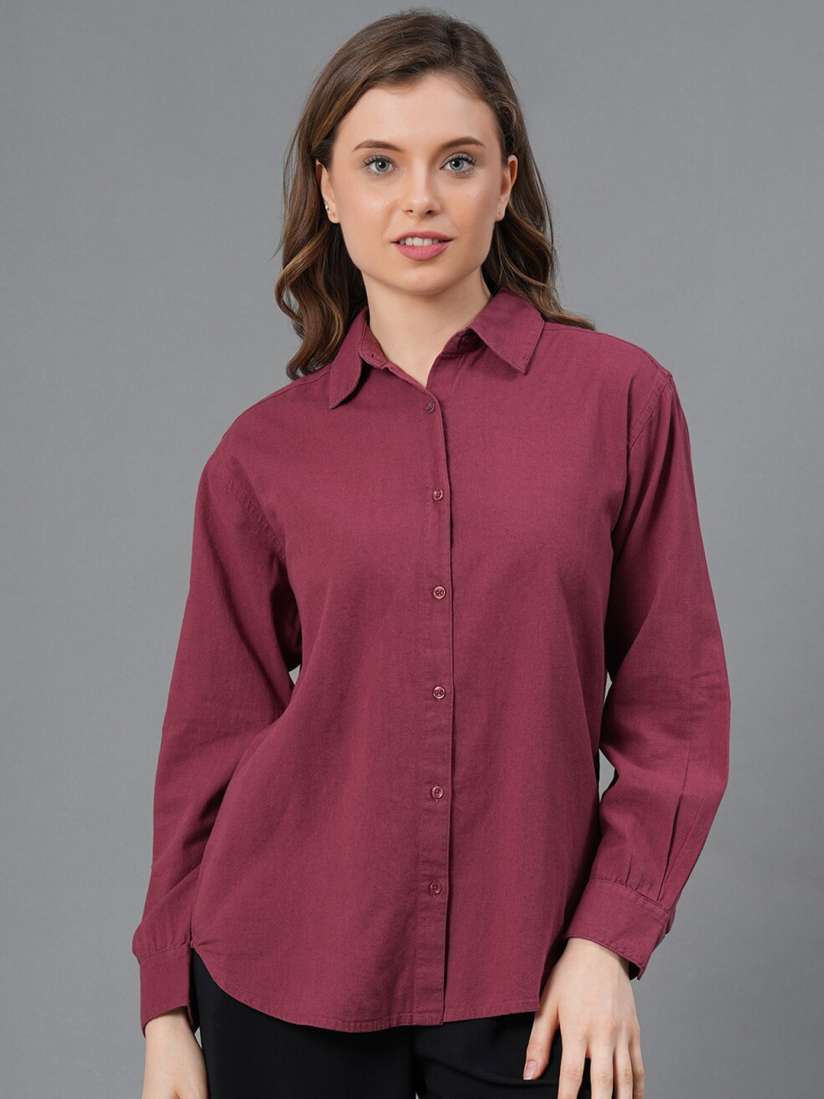 Buy Mode by Red Tape Spread Collar Cotton Linen Casual Shirt Shirts for Women 22634892 Myntra