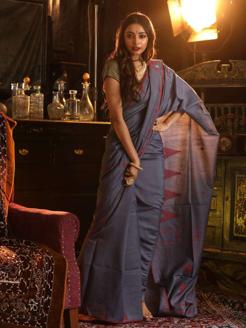 Buy Mitera Woven Design Pure Tussar Silk Saree Sarees for Women 22635938 Myntra