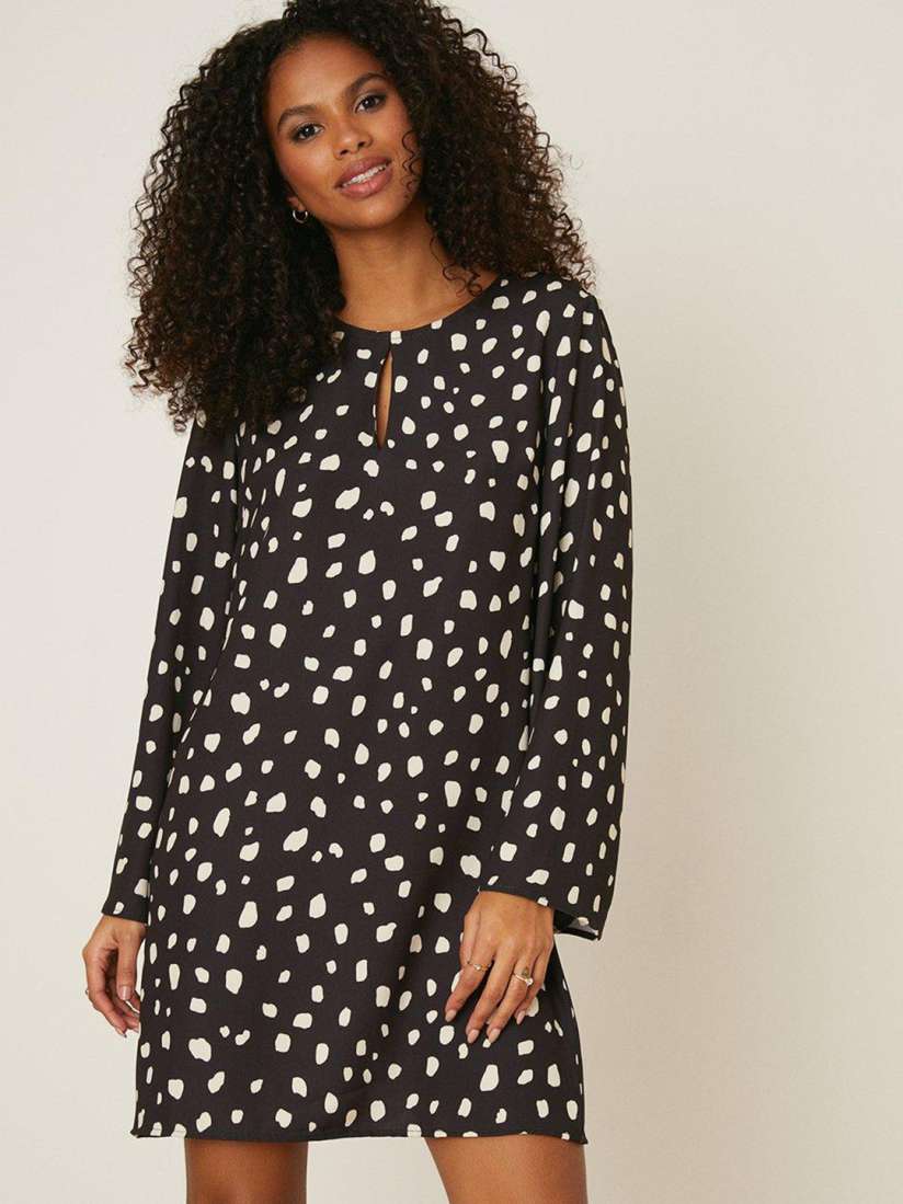 Buy DOROTHY PERKINS Abstract Print Keyhole Neck Flared Sleeves A Line Mini Dress Dresses for Women 22636454 Myntra