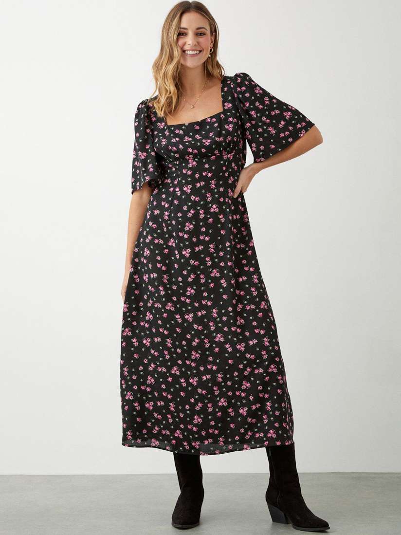 Buy DOROTHY PERKINS Floral Print Flared Sleeves A Line Midi Dress Dresses for Women 22637104 Myntra
