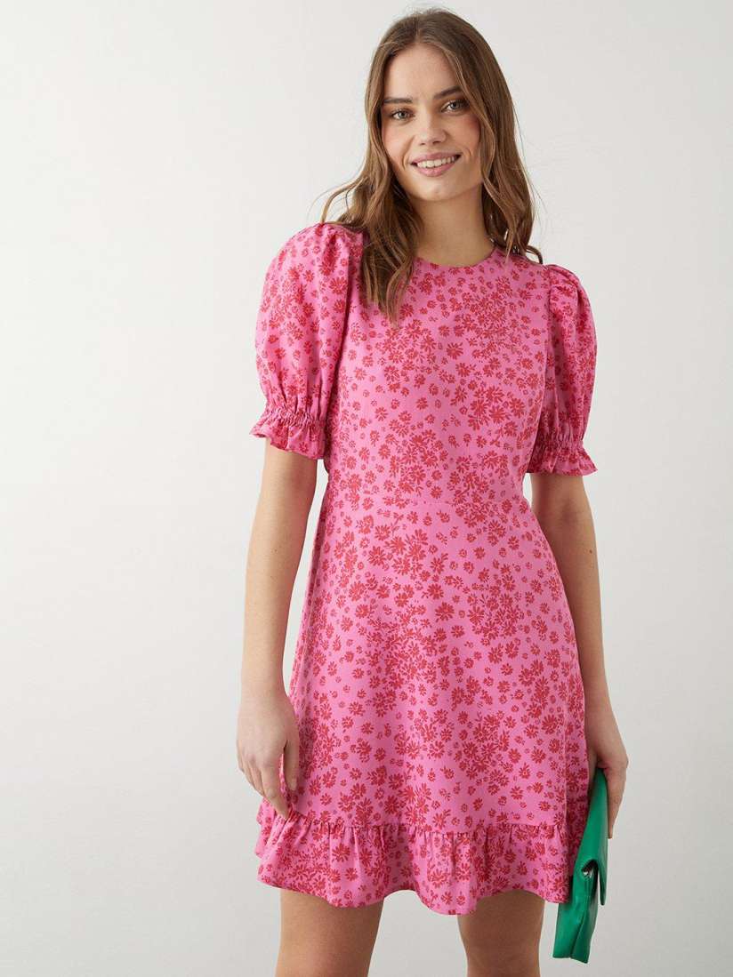 Buy DOROTHY PERKINS Floral Print Puff Sleeve A Line Dress Dresses for Women 22637142 Myntra