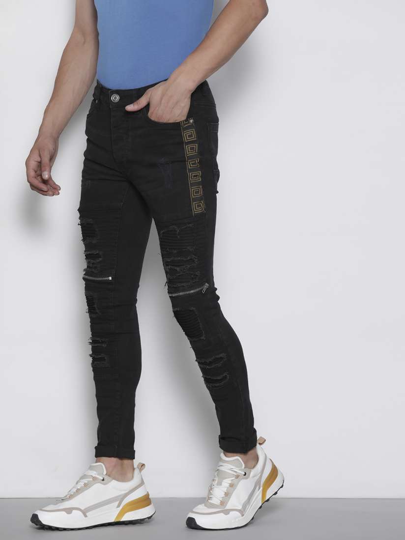 Buy BRAVE SOUL Men Skinny Fit Low Distress Printed Stretchable Jeans Jeans for Men 22637334 Myntra