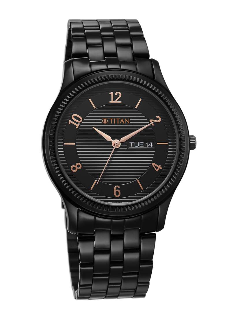 Titan black metal watches 2025