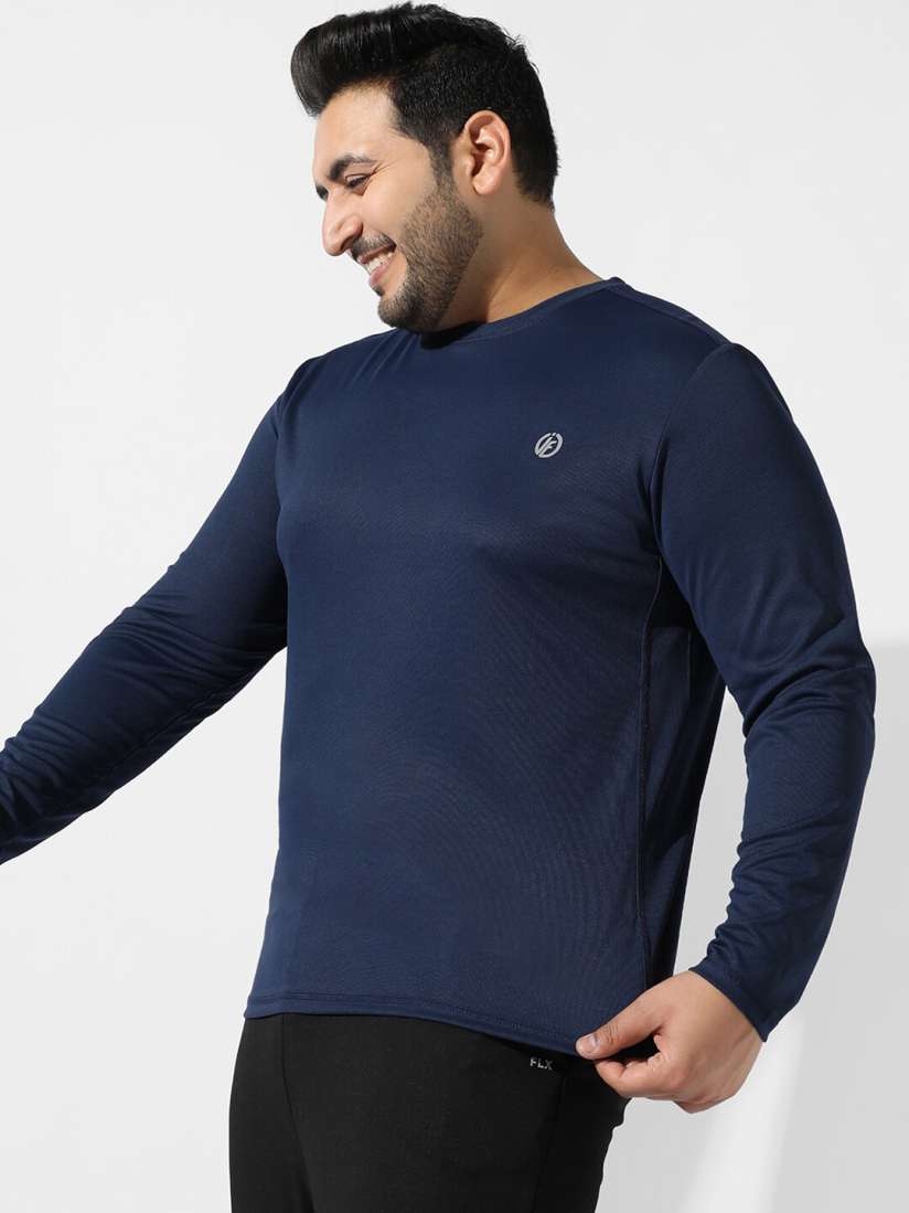 Buy Instafab Plus Size Long Sleeves Flex Activewear T shirt Tshirts for Men 22646634 Myntra
