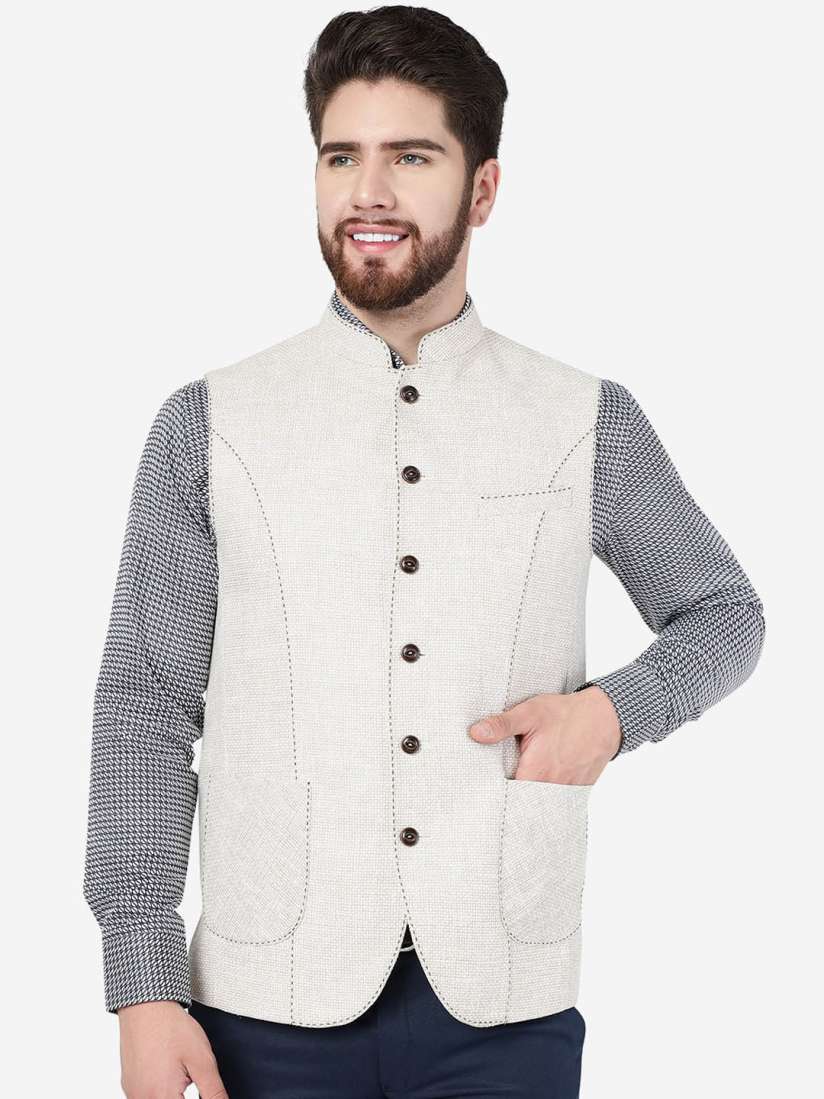 Buy MODI JACKET Self Design Pure Wool Nehru Jacket Nehru Jackets for Men 22653798 Myntra