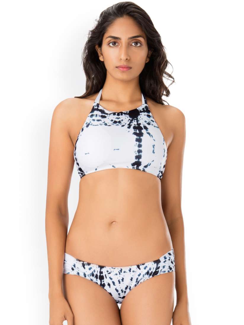 Buy PrettySecrets Women White Blue Printed Swim Bikini Set SW008 Swimwear for Women 2265389 Myntra