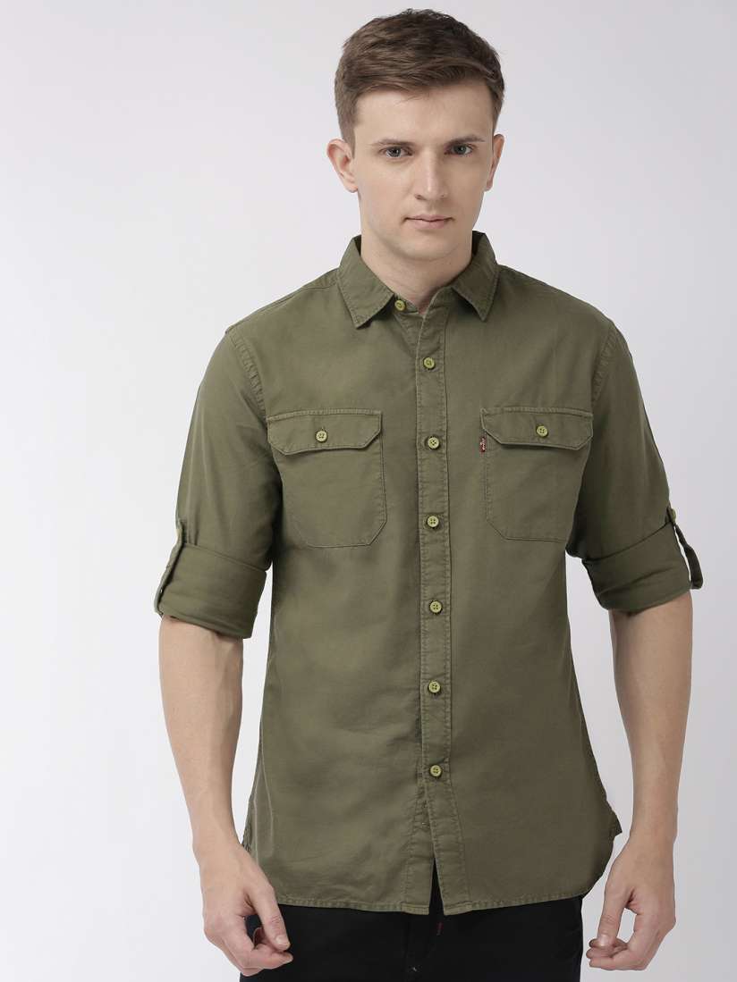 Levi's men's solid casual shirt hot sale
