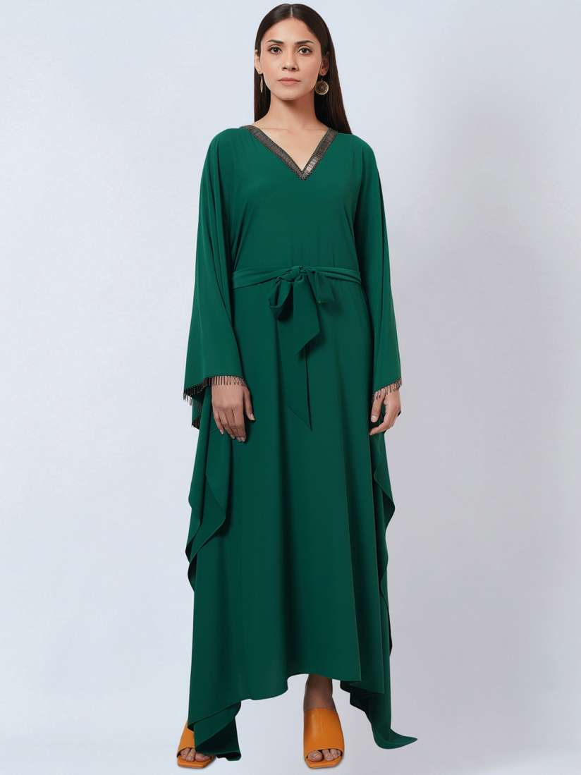 Long sleeve kaftan maxi dress clearance
