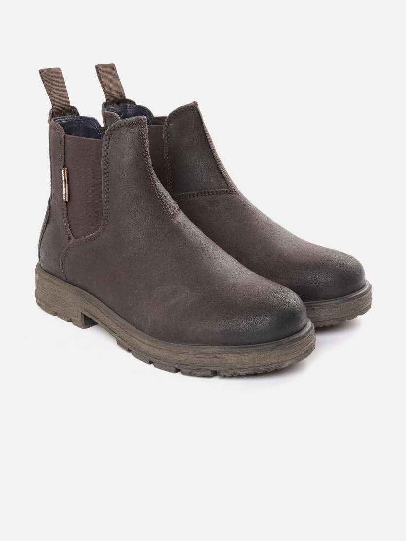 Buy Woodland Men Waxy Suede Mid Top Regular Boots Boots for Men 22668296 Myntra