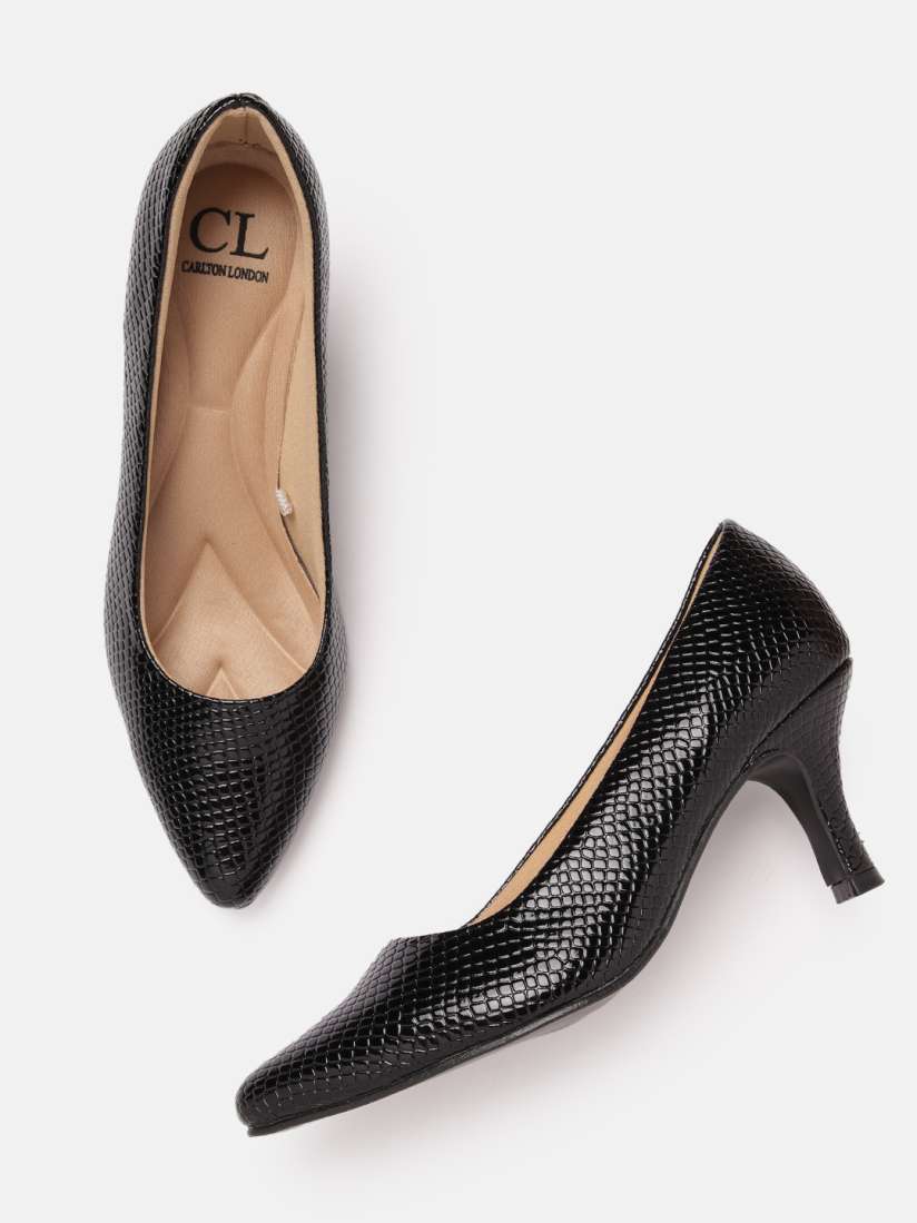 Buy Carlton London Women Snakeskin Textured Slim Heeled Pumps Heels for Women 22669112 Myntra