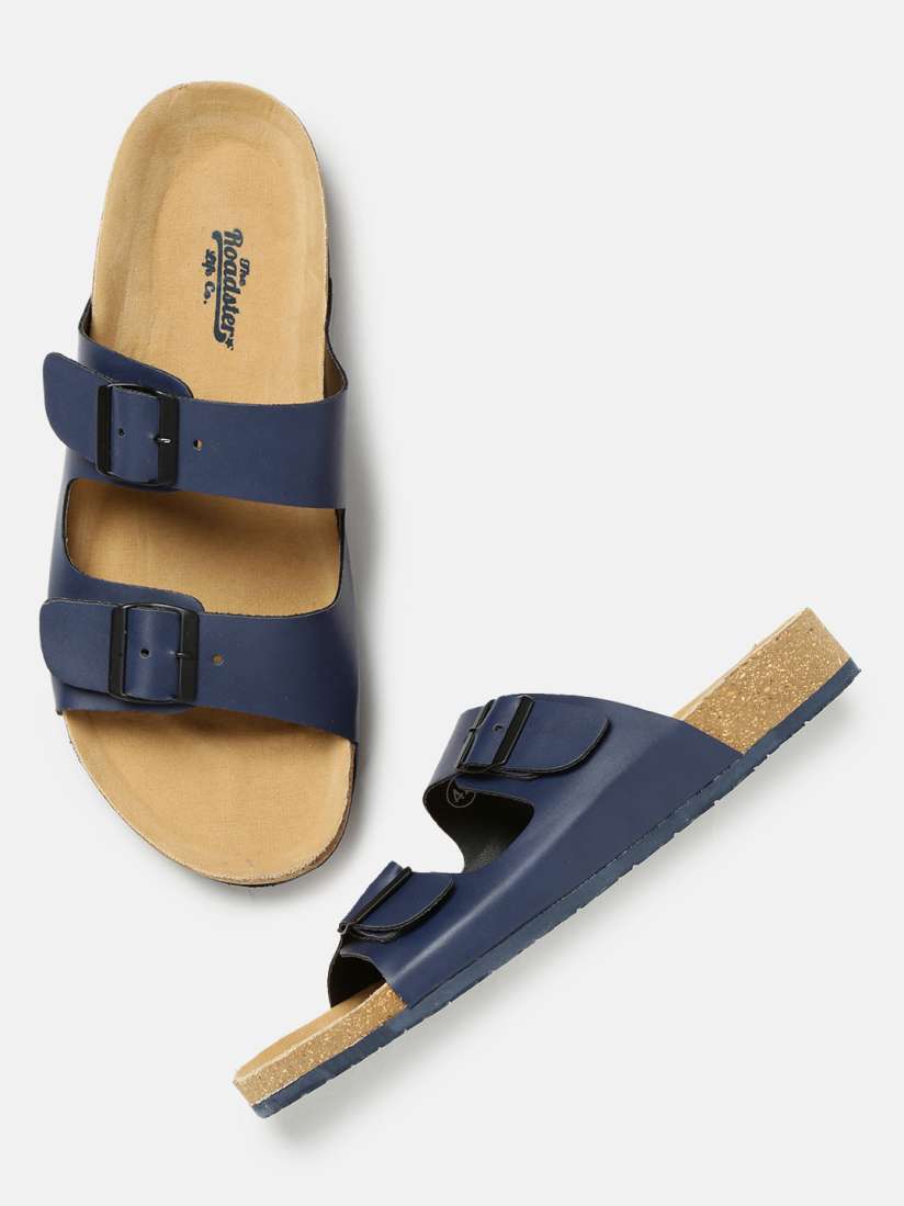Roadster navy blue sandals shop