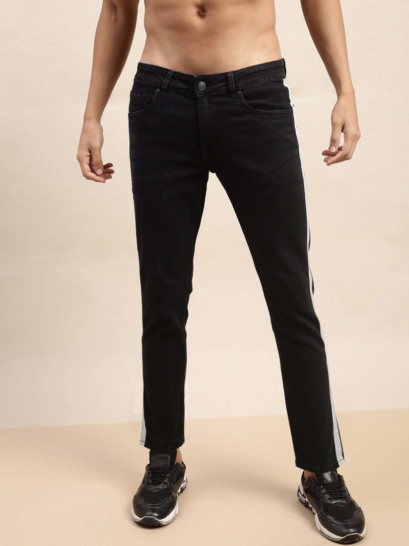 Buy VEIRDO Men Black Original Skinny Fit with Side Stripe Stretchable Jeans Jeans for Men 22675126 Myntra