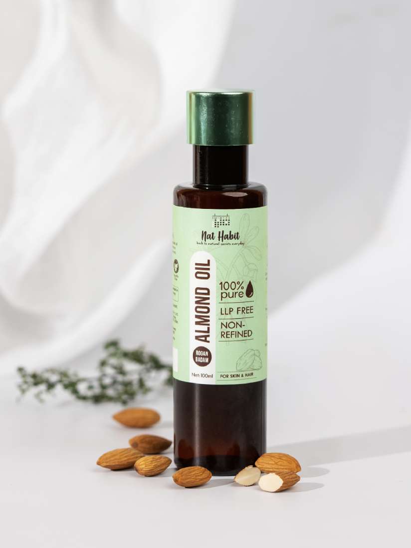 Buy Nat Habit Non Refined LLP Free Pure Almond Oil 100ml Hair Oil for Unisex 22675838 Myntra