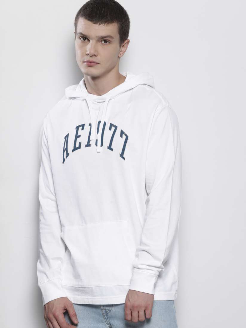Buy AMERICAN EAGLE OUTFITTERS Printed Pure Cotton Hooded Sweatshirt Sweatshirts for Men 22680720 Myntra