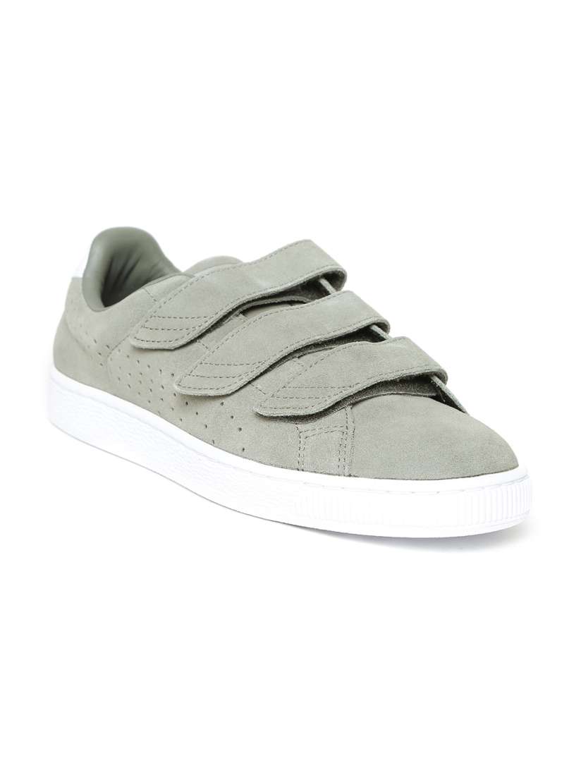 Puma basket olive green hot sale
