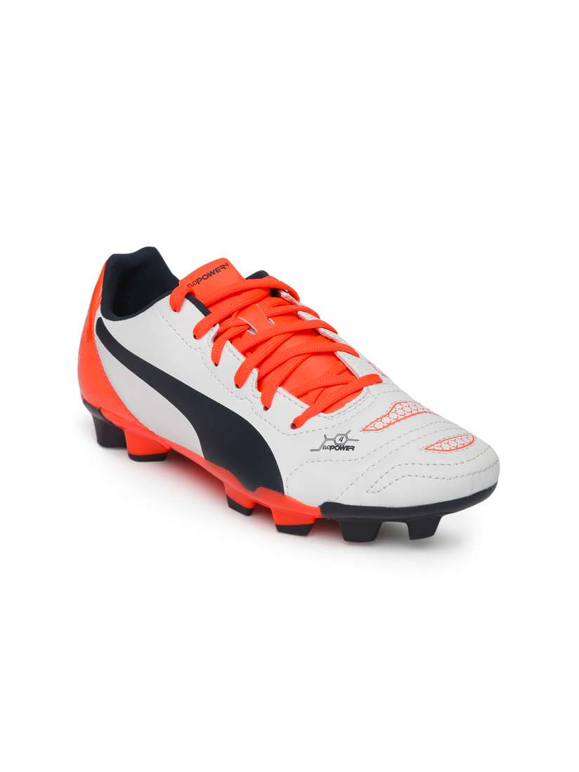 Soccer Cleats Orange Puma Evopower 1.2 Gold Men Puma Unisex White EvoPOWER  Jr Football Shoes