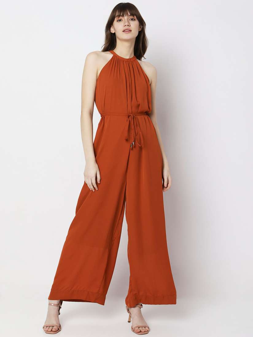 Buy Vero Moda Halter Neck Culotte Jumpsuit Jumpsuit for Women 22694712 Myntra