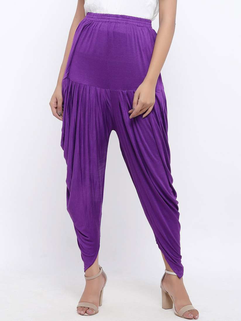 Buy SOUNDARYA Pleated Mid Rise Harem Pants Harem Pants for Women 22699950 Myntra