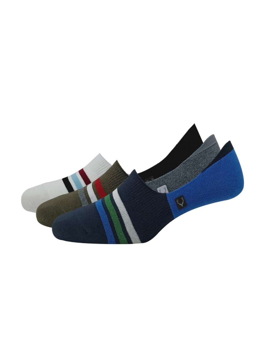 Buy Allen Solly Men Pack of 3 Striped Cotton No Show Socks Socks for Men 22708738 Myntra