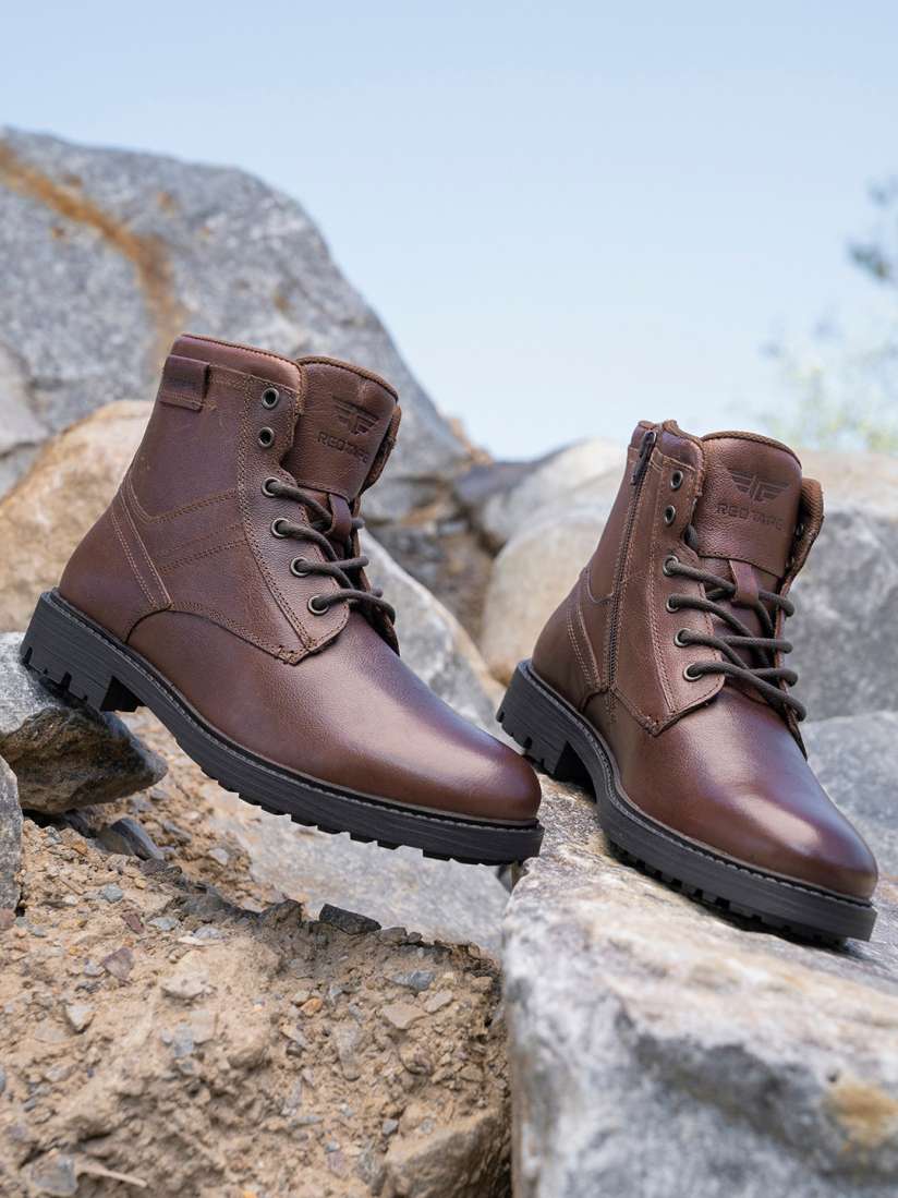 Red tape boots myntra clearance