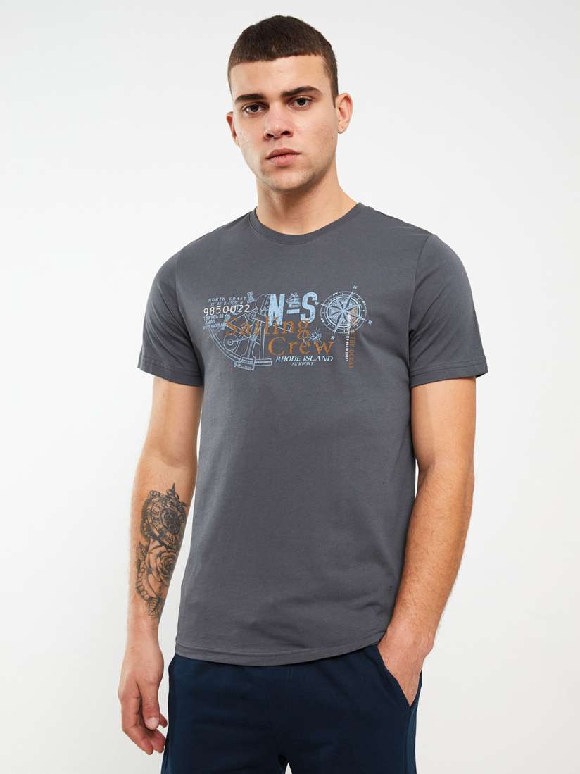 Buy LC Waikiki Typography Printed Pure Cotton T shirt Tshirts for Men 22735114 Myntra