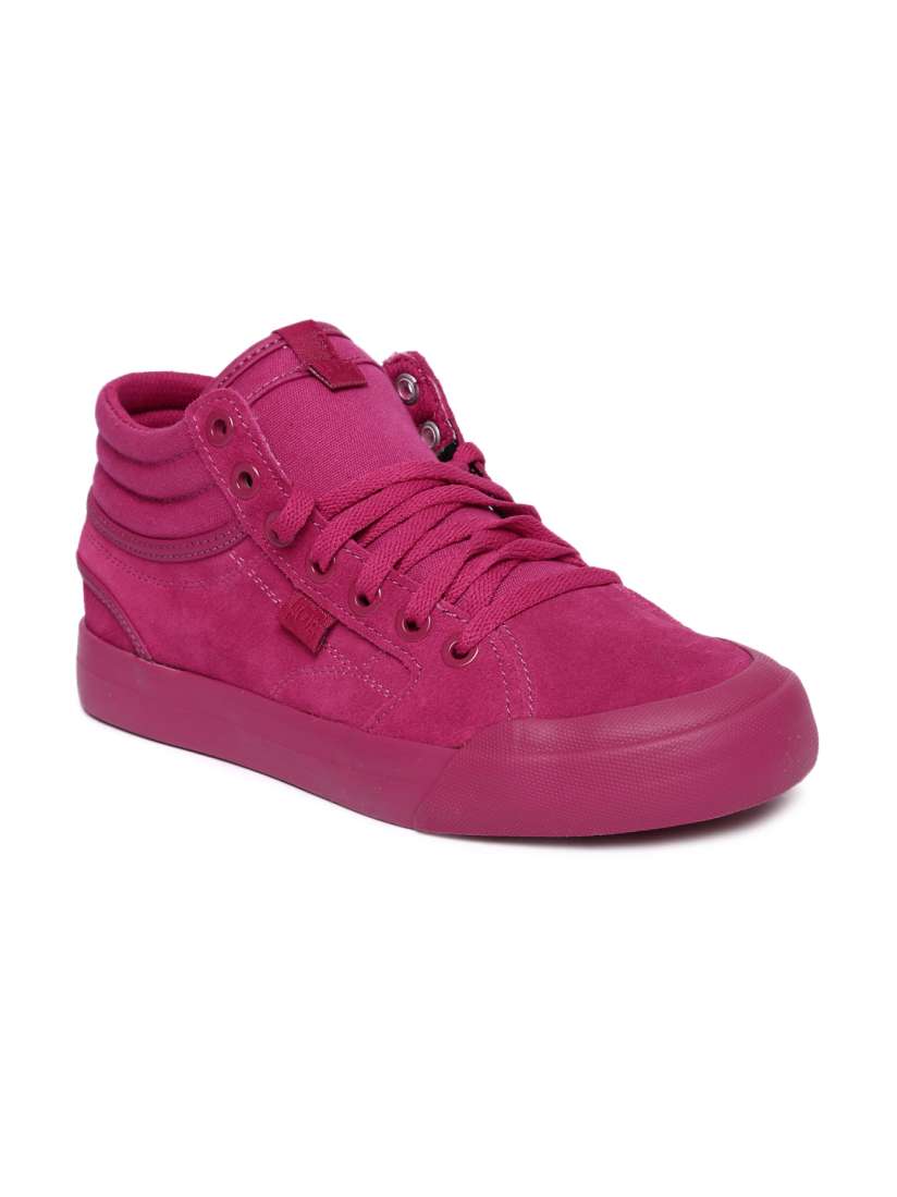 Buy DC Men Pink Solid Suede Mid Top Skate Shoes Casual Shoes for Men 2273754 Myntra